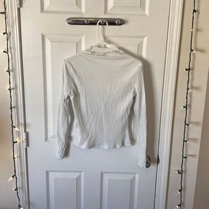 SHEIN form fitting ribbed long sleeve blouse